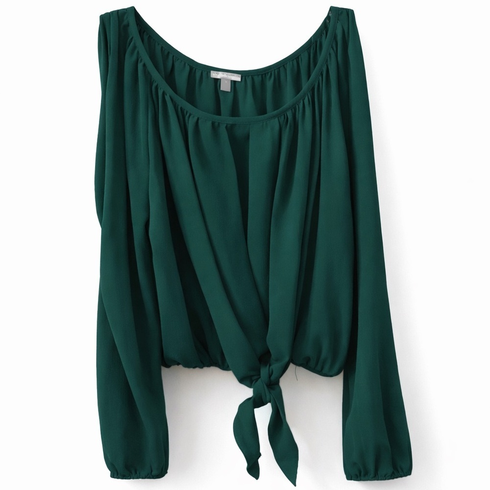 Charlotte Russe Green Crop Top Size Medium